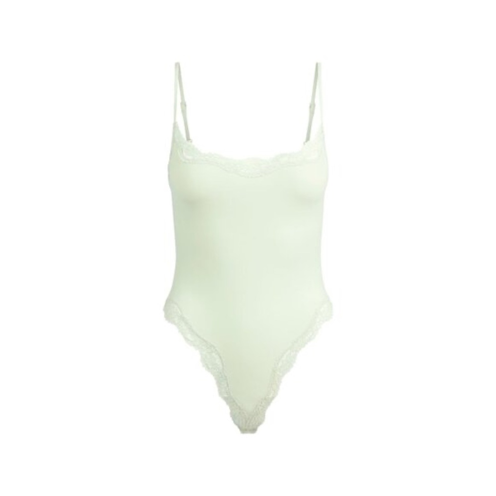 Skims Fits Everybody Lace Cami Bodysuit Spearmint Size Medium